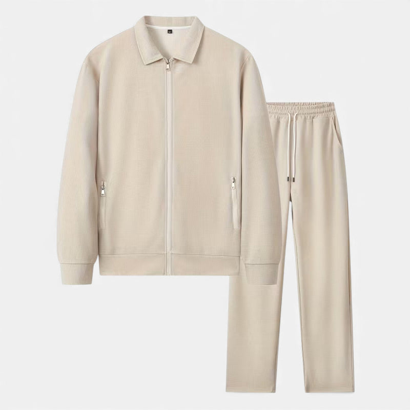 Waffle Knit Casual Set-sets > casual set-Laventaire-Laventaire