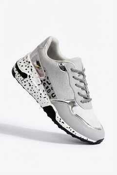 Walking Lace-Up Sneakers-footwear > sneakers > walking sneakers-Laventaire-Silver-35-Laventaire