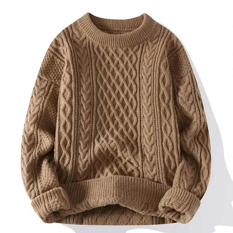 Warm Long Sleeve Sweater-sweaters > crew neck sweater-Laventaire-Laventaire
