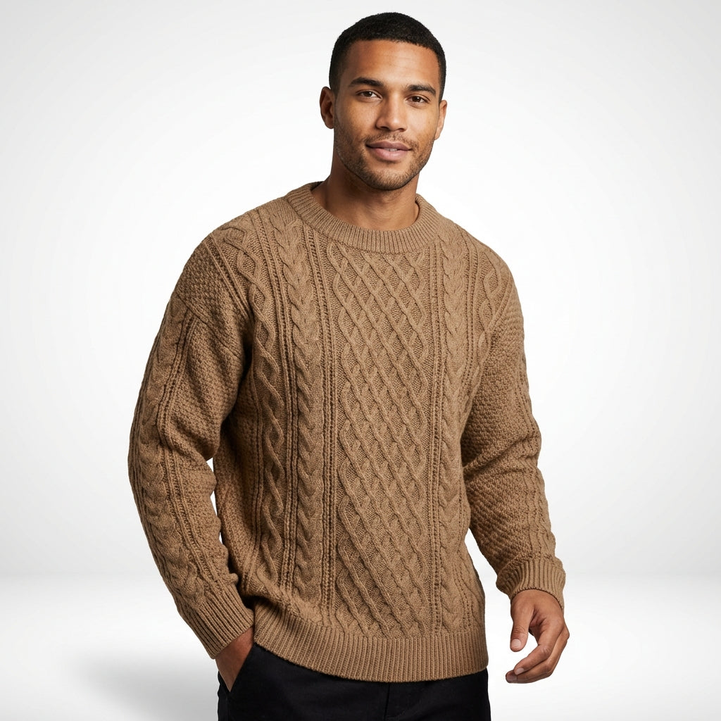 Warm Long Sleeve Sweater-sweaters > crew neck sweater-Laventaire-Laventaire