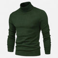 Warm Turtleneck Sweater-sweaters > turtleneck sweater-Laventaire-Dark Green-S-Laventaire