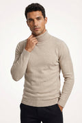 Warm Turtleneck Sweater-sweaters > turtleneck sweater-Laventaire-Light Beige-S-Laventaire