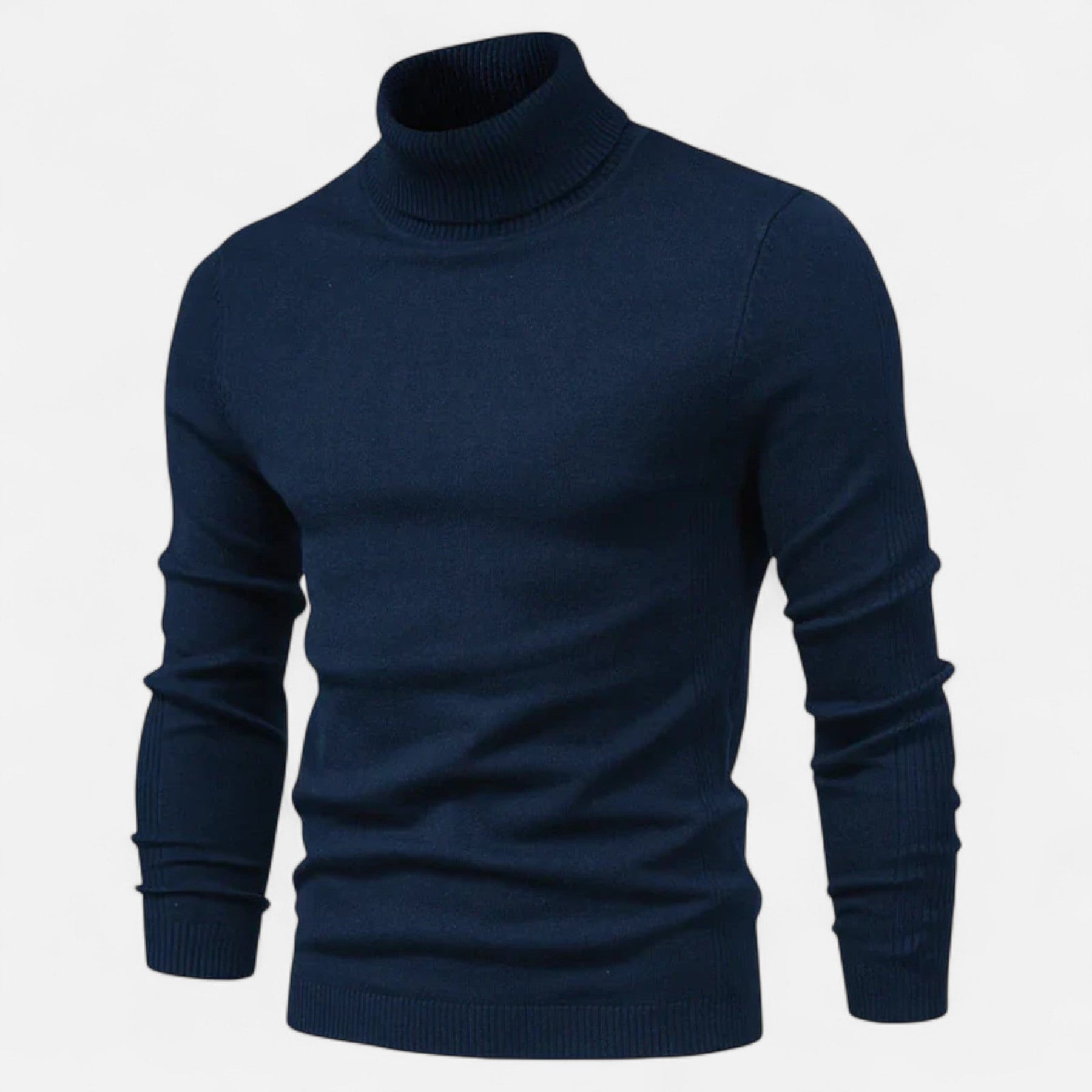 Warm Turtleneck Sweater-sweaters > turtleneck sweater-Laventaire-Navy Blue-S-Laventaire
