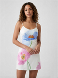 White Floral Mini Dress-dresses > mini dress-Laventaire-Laventaire