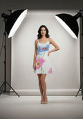 White Floral Mini Dress-dresses > mini dress-Laventaire-Laventaire