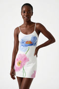 White Floral Mini Dress-dresses > mini dress-Laventaire-Laventaire