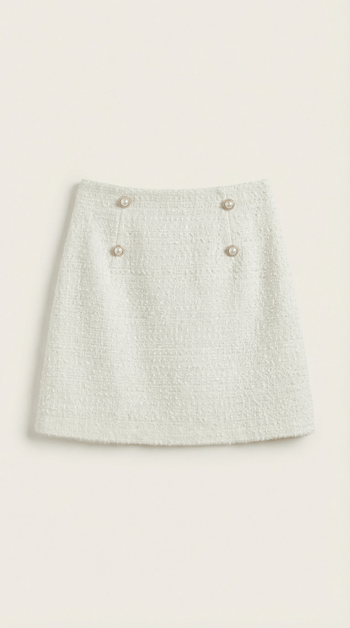 White Mini Skirt A-Line-Mini Skirts-Laventaire-Laventaire