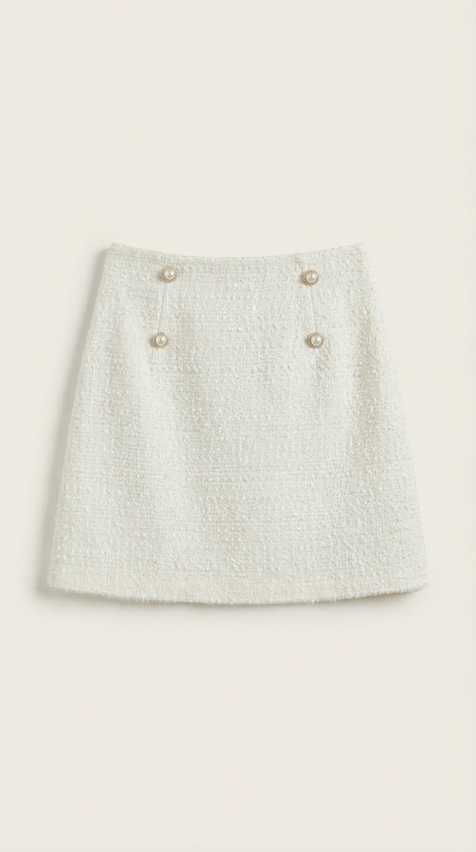 White Mini Skirt A-Line-Mini Skirts-Laventaire-Laventaire