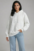 White Pullover Star Hoodie-hoodies > relaxed fit hoodie-Laventaire-White-S-Laventaire