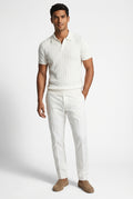 White Slim Fit Polo Shirt-shirts > polo shirts-Laventaire-Laventaire
