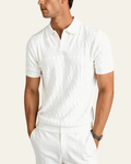 White Slim Fit Polo Shirt-shirts > polo shirts-Laventaire-Laventaire