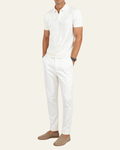 White Slim Fit Polo Shirt-shirts > polo shirts-Laventaire-Laventaire