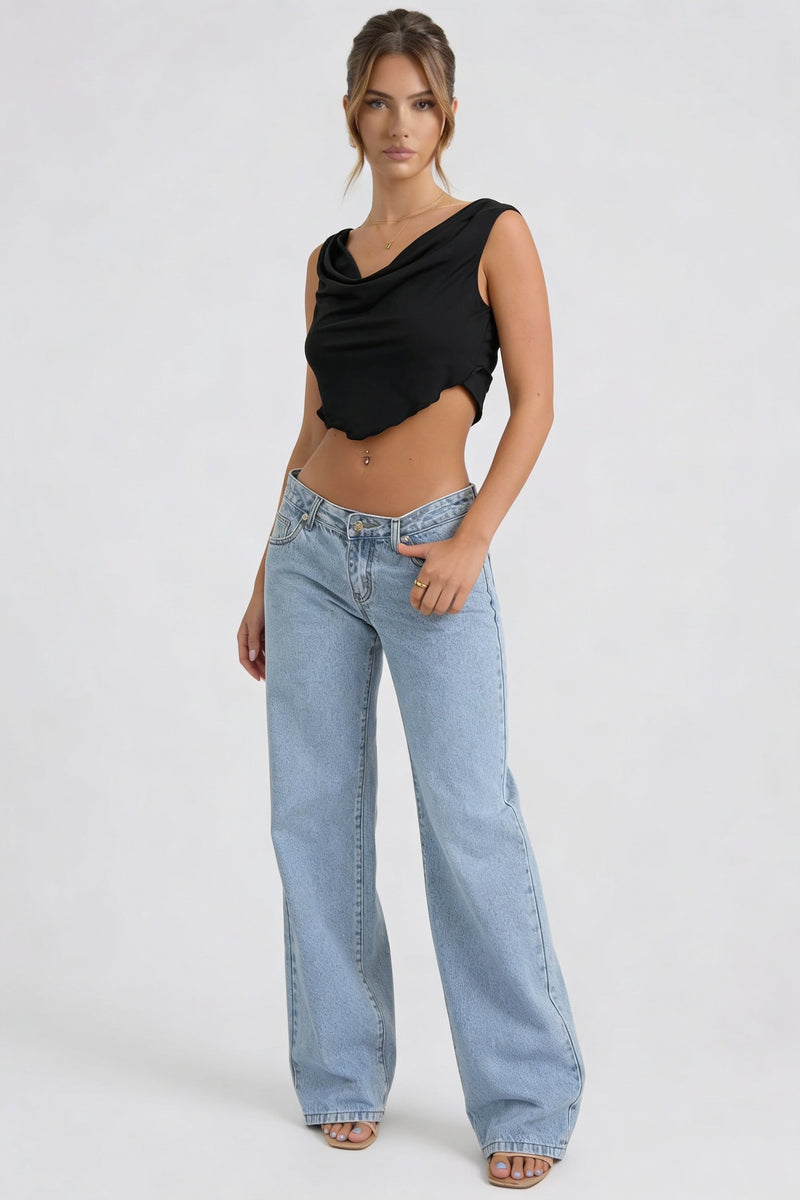Wide Leg Baggy Jeans-jeans > wide leg jeans-Laventaire-Laventaire