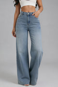Wide Leg Casual Jeans-jeans > wide leg jeans-Laventaire-Laventaire