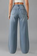 Wide Leg Casual Jeans-jeans > wide leg jeans-Laventaire-Laventaire