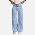 Wide Leg Casual Trousers-trousers > wide leg trousers-Laventaire-Laventaire