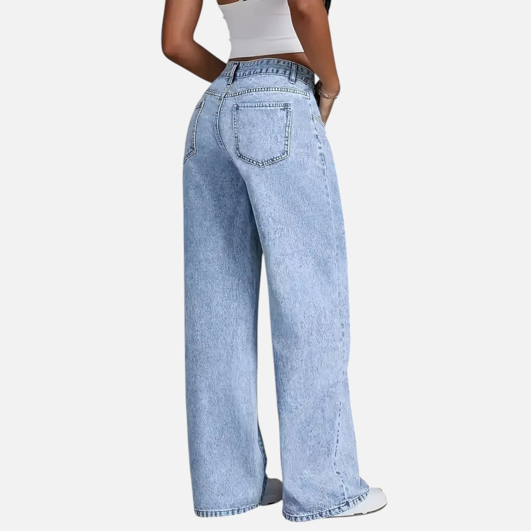 Wide Leg Casual Trousers-trousers > wide leg trousers-Laventaire-Laventaire