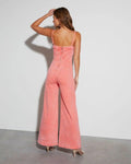 Wide Leg Denim Jumpsuit-jumpsuits > denim jumpsuit-Laventaire-Laventaire