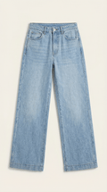 Wide Leg High Rise Jeans-pants > jeans > wide leg jeans-Laventaire-Laventaire