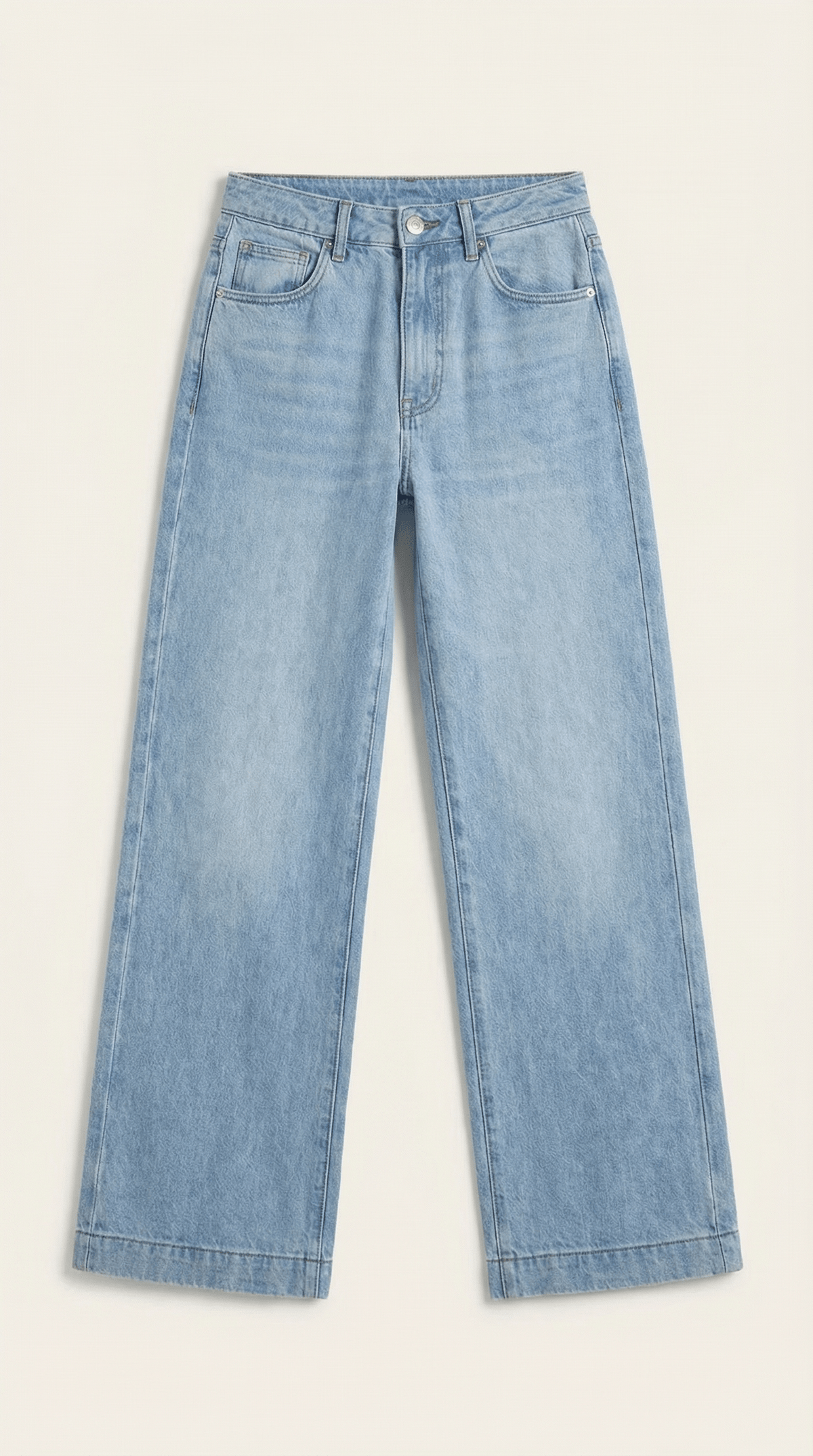 Wide Leg High Rise Jeans-pants > jeans > wide leg jeans-Laventaire-Laventaire