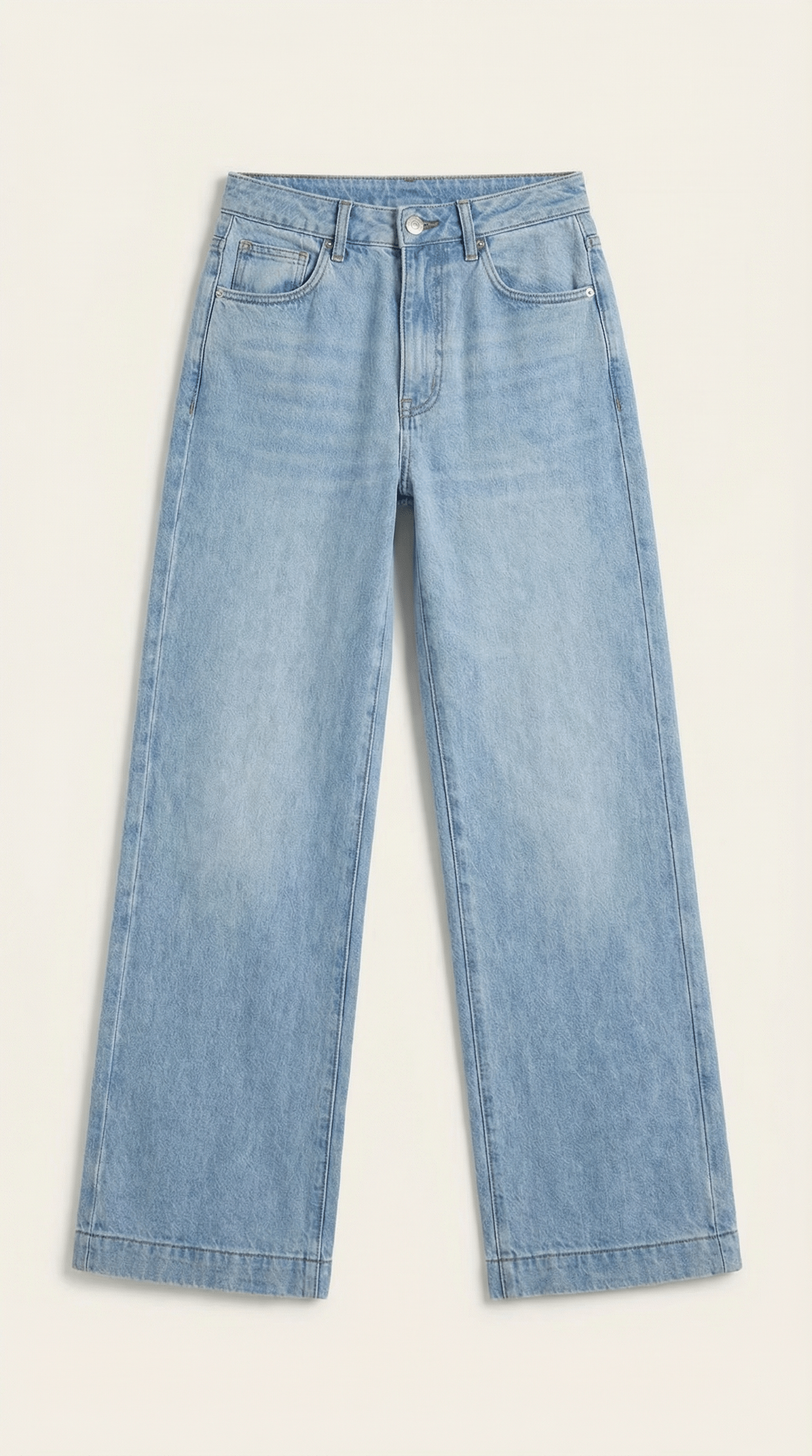 Wide Leg High Rise Jeans-pants > jeans > wide leg jeans-Laventaire-Laventaire