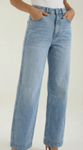 Wide Leg High Rise Jeans-pants > jeans > wide leg jeans-Laventaire-Laventaire