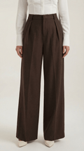 Wide Leg High Rise Trousers-trousers > wide leg trousers-Laventaire-Laventaire