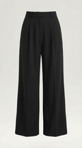 Wide Leg High Rise Trousers-trousers > wide leg trousers-Laventaire-Laventaire