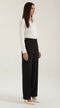 Wide Leg High Rise Trousers-trousers > wide leg trousers-Laventaire-Laventaire