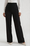 Wide Leg High Rise Trousers-trousers > wide leg trousers-Laventaire-Black-S-Laventaire