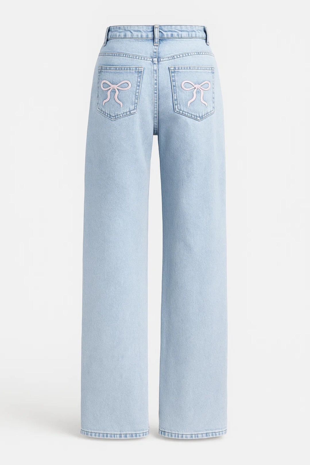 Wide Leg High Waist Jeans-pants > jeans > wide leg jeans-Laventaire-Laventaire