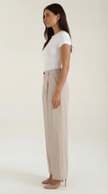 Wide Leg High Waist Trousers-trousers > wide leg trousers-Laventaire-Laventaire