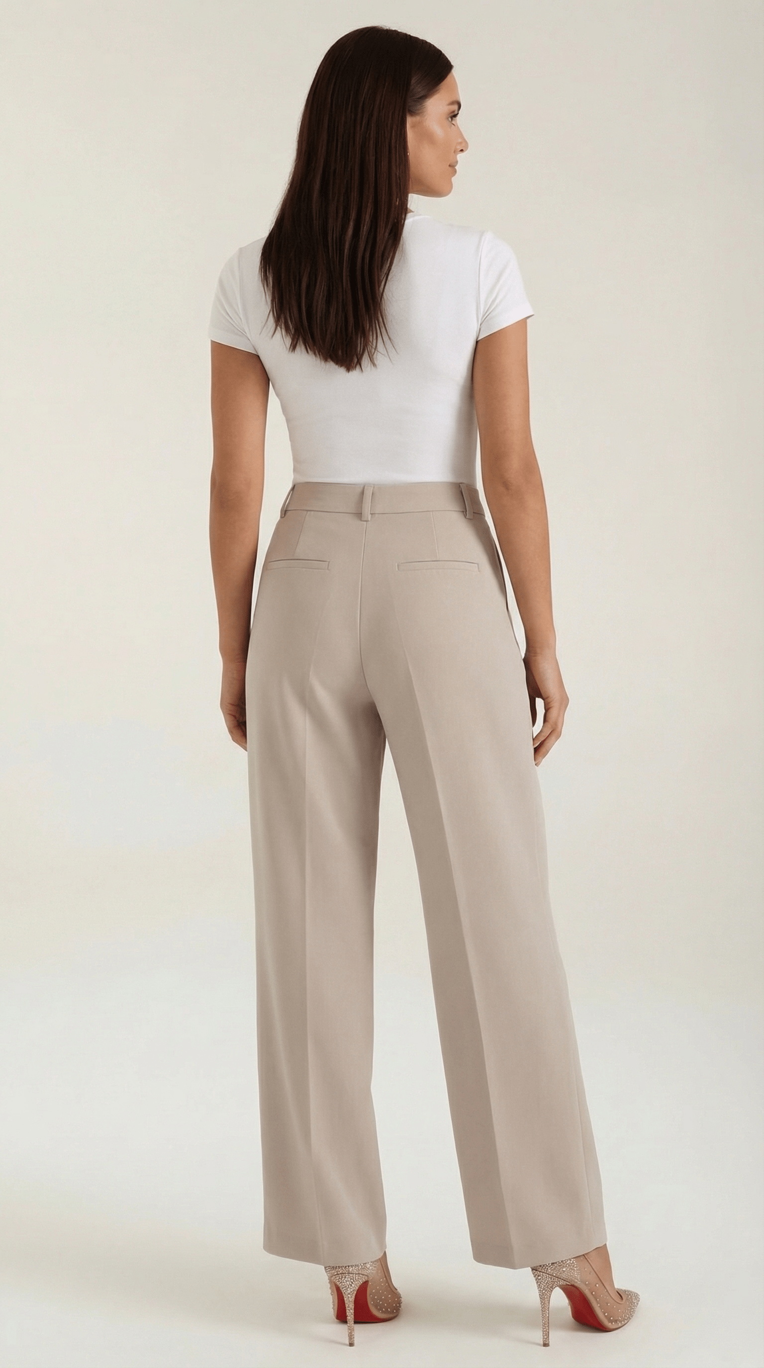 Wide Leg High Waist Trousers-trousers > wide leg trousers-Laventaire-Laventaire