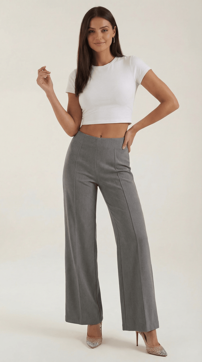 Wide Leg Trousers Pants-trousers > wide leg trousers-Laventaire-Laventaire