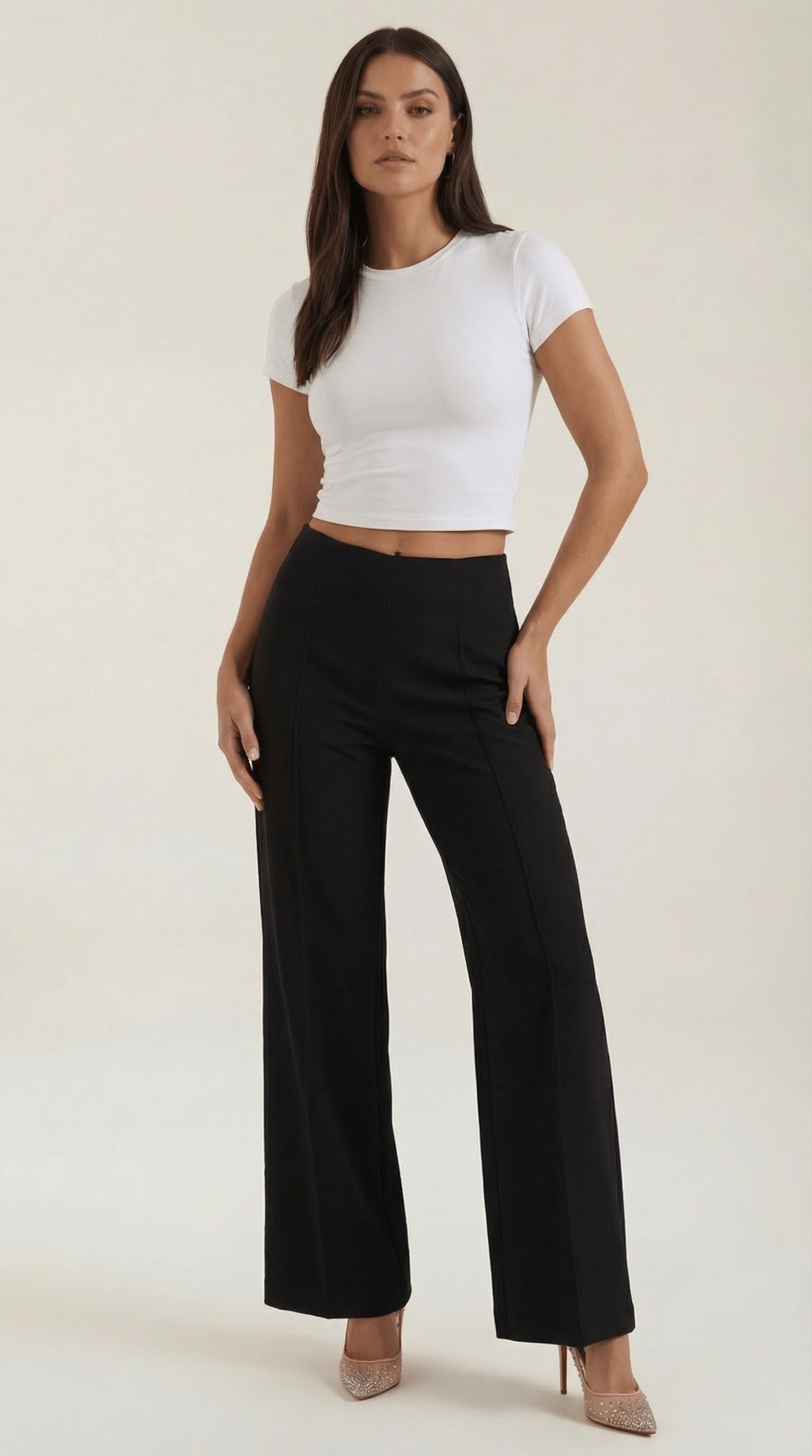 Wide Leg Trousers Pants-trousers > wide leg trousers-Laventaire-Black-S-Laventaire