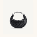 Woven Handbag Crossbody Chic-handbags > crossbody handbags-Laventaire-Black-One Size-Laventaire