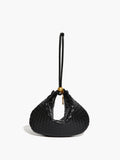 Woven Hobo Handbag Gold Plated-handbags > hobo handbags-Laventaire-Laventaire