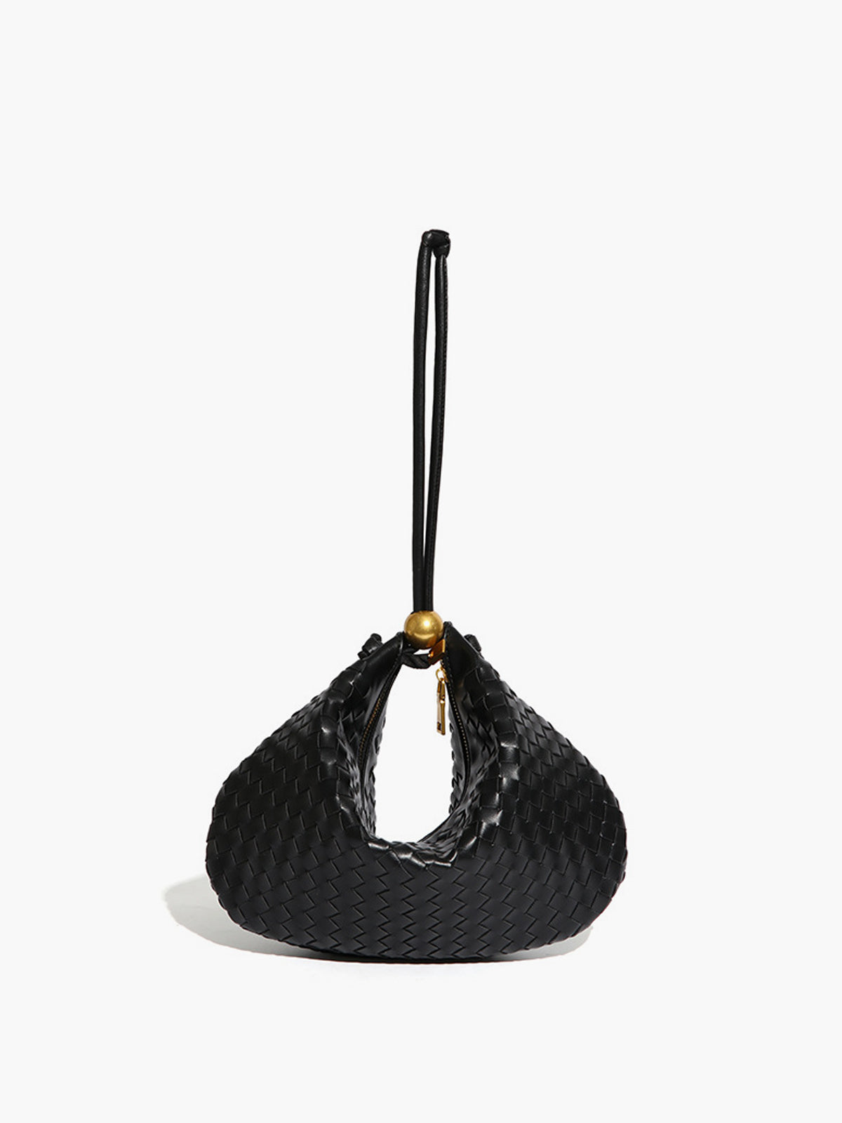 Woven Hobo Handbag Gold Plated-handbags > hobo handbags-Laventaire-Laventaire