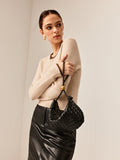 Woven Hobo Handbag Gold Plated-handbags > hobo handbags-Laventaire-Laventaire