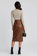 Wrap Midi Skirt with Split-Midi Skirts-Laventaire-Laventaire