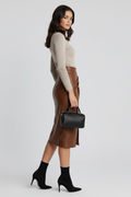 Wrap Midi Skirt with Split-Midi Skirts-Laventaire-Laventaire