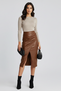 Wrap Midi Skirt with Split-Midi Skirts-Laventaire-Laventaire