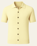 Yellow Short Sleeve Polo Shirt-shirts > polo shirts-Laventaire-Laventaire