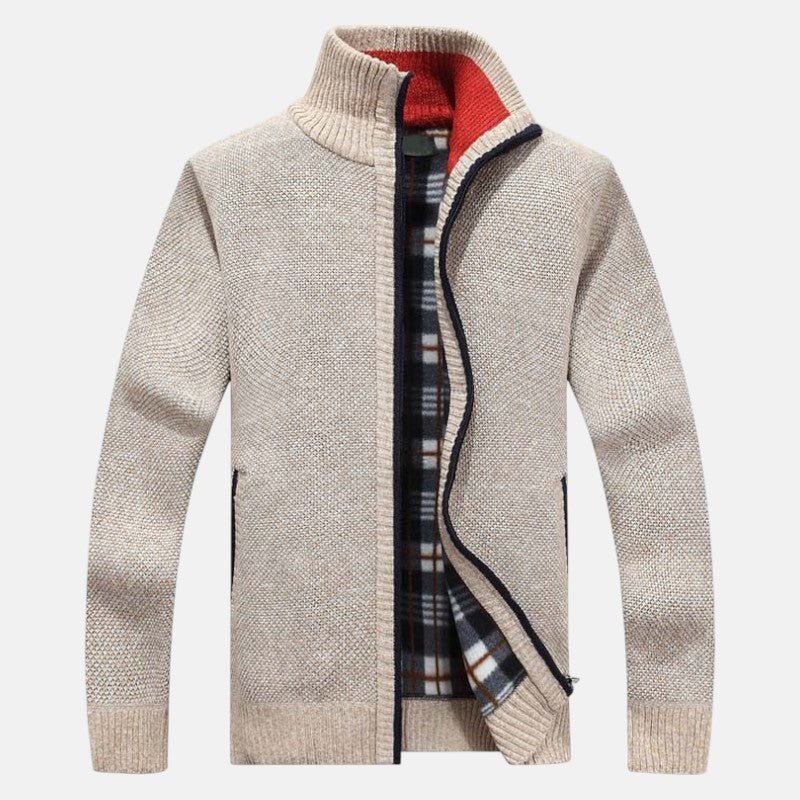 Zip Front Cardigan-cardigans > zip front cardigan-Laventaire-Laventaire