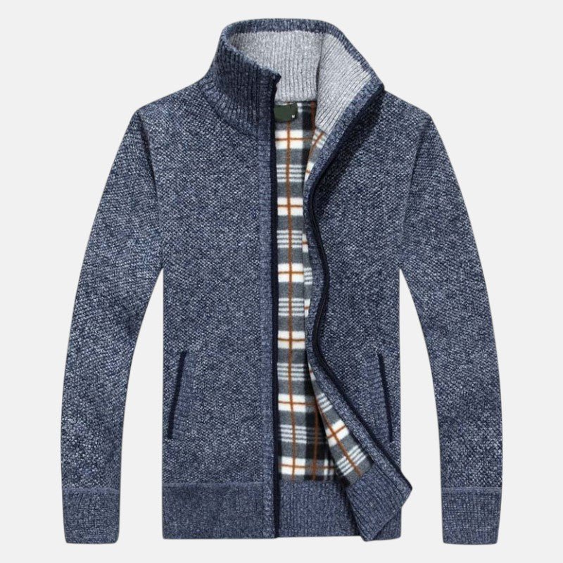 Zip Front Cardigan-cardigans > zip front cardigan-Laventaire-Laventaire