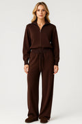 Zip Top Loungewear Set-loungewear > loungewear set-Laventaire-Laventaire