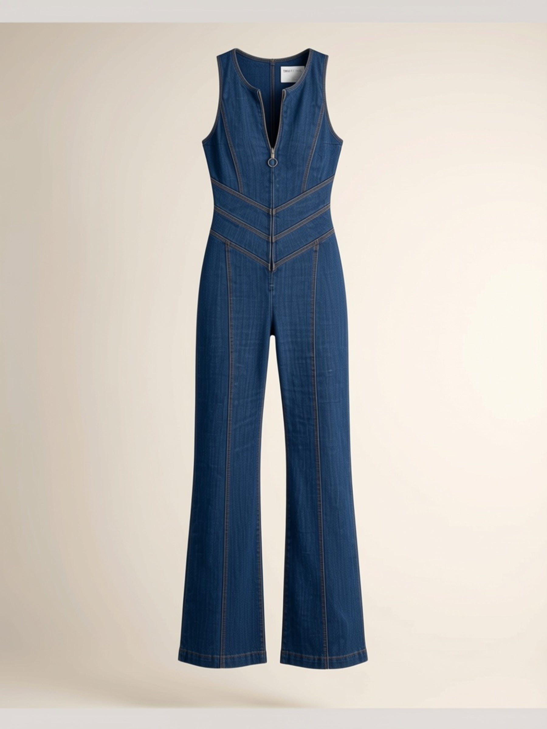 Casual Fit Denim Jumpsuit